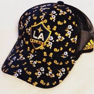 LA Galaxy Adidas Soccer MLS Cap Trucker Hat
